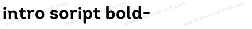 intro soript bold字体转换